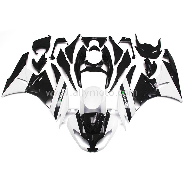 0212 Fairing Kawasaki Ninja ZX6R ZX-6R 09 10 11 12 2009 - 2012 Cowling White Black 0212 Fairing Kawasaki Ninja ZX6R ZX-6R 09 10 11 12 2009 - 2012 Cowling White Black